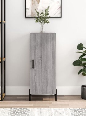 VidaXL Dressoir 34,5x34x90 cm bewerkt hout grijs sonoma eikenkleurig