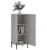 vidaXL Dressoir 34,5x34x90 cm bewerkt hout grijs sonoma eikenkleurig