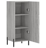 vidaXL Dressoir 34,5x34x90 cm bewerkt hout grijs sonoma eikenkleurig