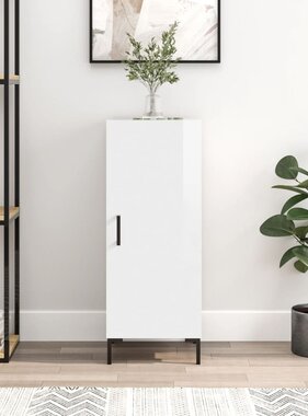 VidaXL Dressoir 34,5x34x90 cm bewerkt hout hoogglans wit