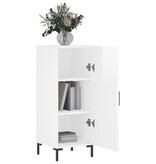 VidaXL Dressoir 34,5x34x90 cm bewerkt hout hoogglans wit