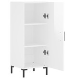 VidaXL Dressoir 34,5x34x90 cm bewerkt hout hoogglans wit