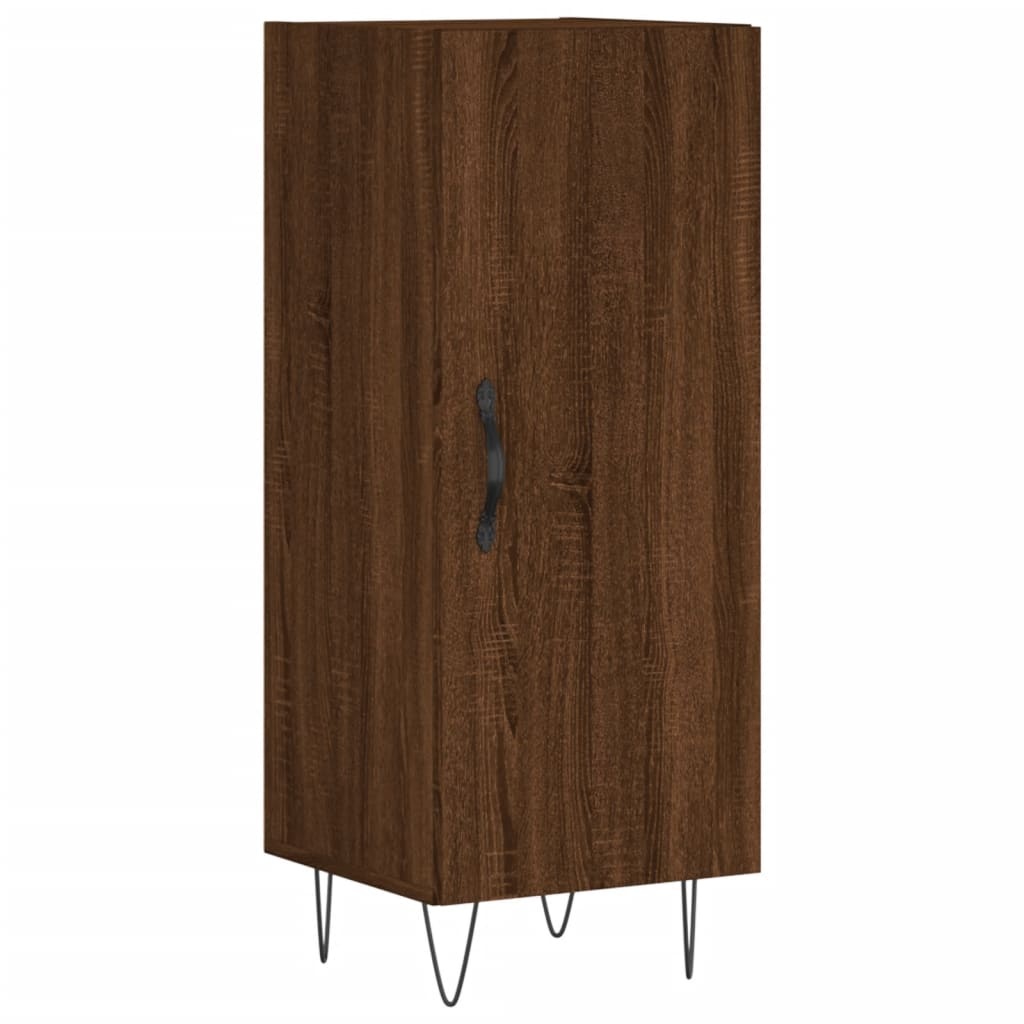 VidaXL Dressoir 34,5x34x90 cm bewerkt hout bruineikenkleurig