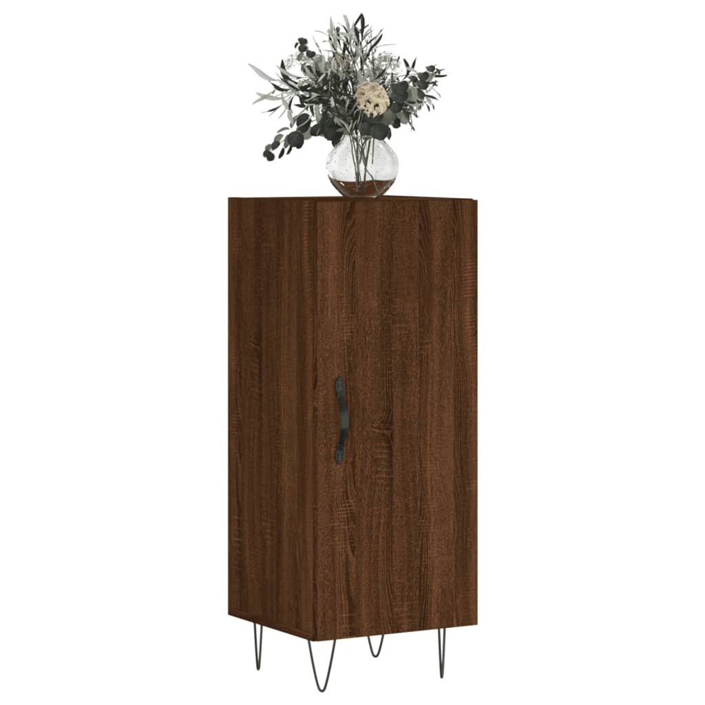 VidaXL Dressoir 34,5x34x90 cm bewerkt hout bruineikenkleurig