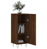 VidaXL Dressoir 34,5x34x90 cm bewerkt hout bruineikenkleurig
