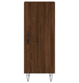 VidaXL Dressoir 34,5x34x90 cm bewerkt hout bruineikenkleurig