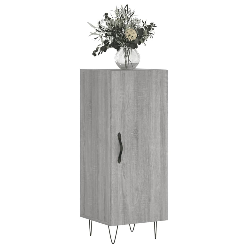 VidaXL Dressoir 34,5x34x90 cm bewerkt hout grijs sonoma eikenkleurig