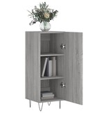 VidaXL Dressoir 34,5x34x90 cm bewerkt hout grijs sonoma eikenkleurig