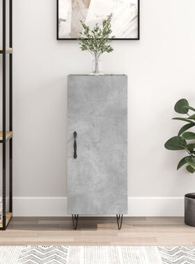 VidaXL Dressoir 34,5x34x90 cm bewerkt hout betongrijs
