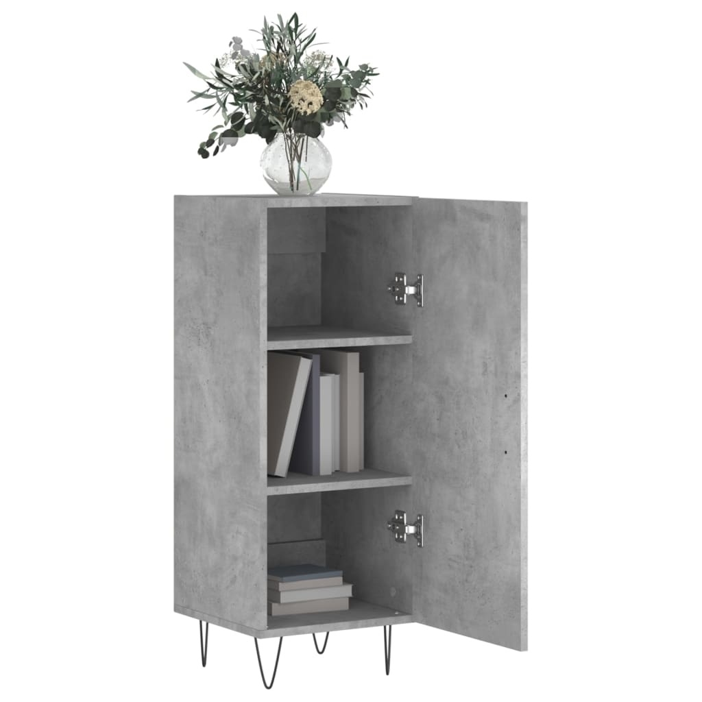 VidaXL Dressoir 34,5x34x90 cm bewerkt hout betongrijs
