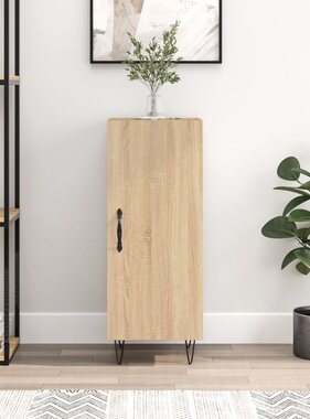 VidaXL Dressoir 34,5x34x90 cm bewerkt hout sonoma eiken