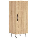VidaXL Dressoir 34,5x34x90 cm bewerkt hout sonoma eiken