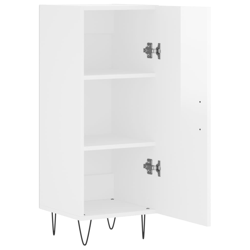 VidaXL Dressoir 34,5x34x90 cm bewerkt hout hoogglans wit