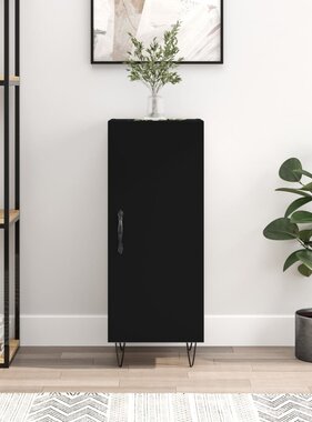 VidaXL Dressoir 34,5x34x90 cm bewerkt hout zwart