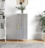 VidaXL Dressoir 34,5x34x90 cm bewerkt hout grijs sonoma eikenkleurig