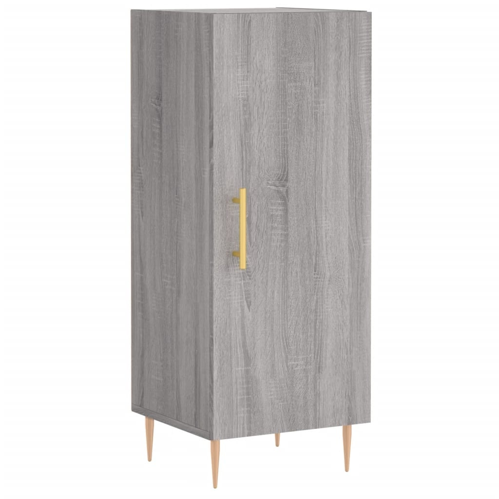 VidaXL Dressoir 34,5x34x90 cm bewerkt hout grijs sonoma eikenkleurig