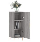 VidaXL Dressoir 34,5x34x90 cm bewerkt hout grijs sonoma eikenkleurig
