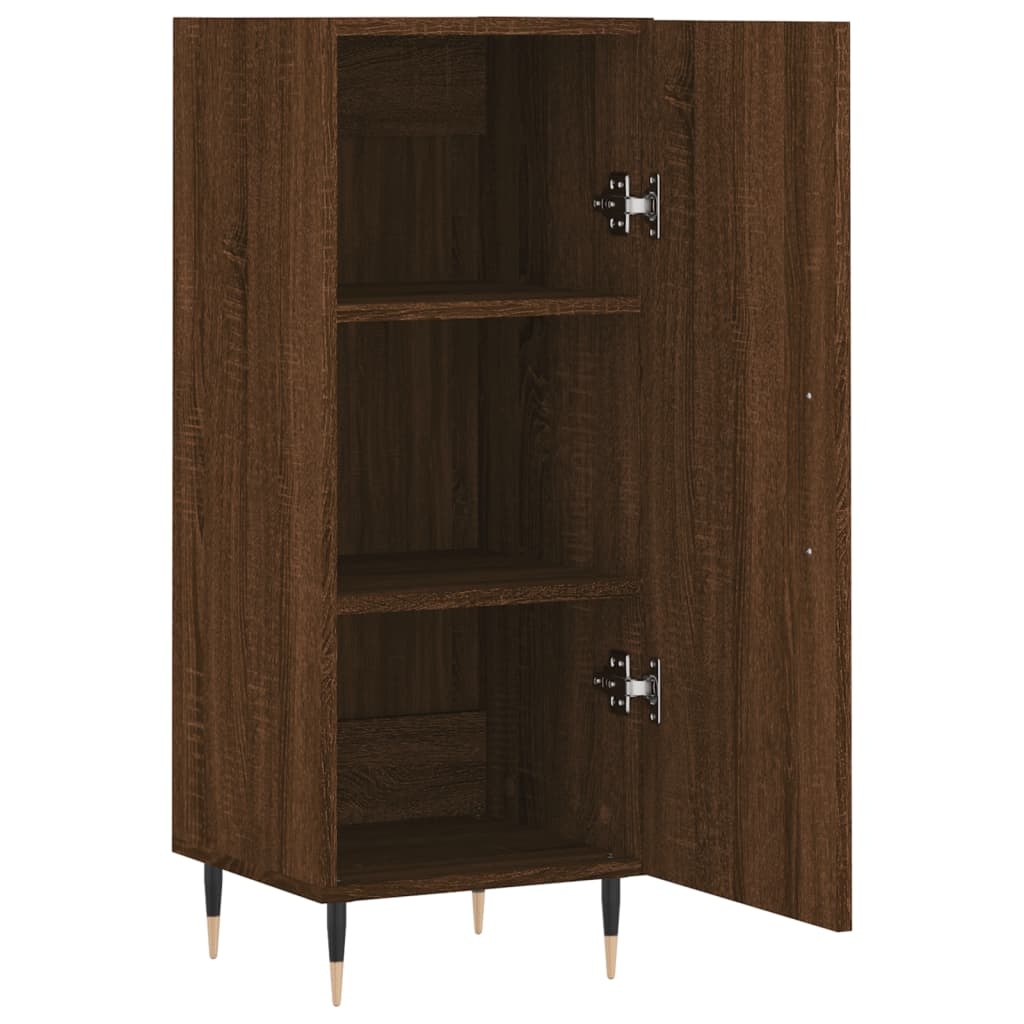 VidaXL Dressoir 34,5x34x90 cm bewerkt hout bruineikenkleurig