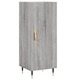 VidaXL Dressoir 34,5x34x90 cm bewerkt hout grijs sonoma eikenkleurig