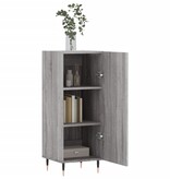 VidaXL Dressoir 34,5x34x90 cm bewerkt hout grijs sonoma eikenkleurig