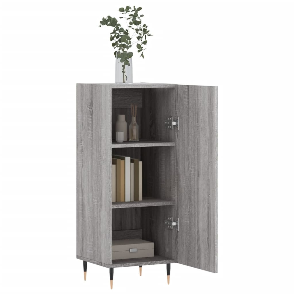 VidaXL Dressoir 34,5x34x90 cm bewerkt hout grijs sonoma eikenkleurig