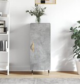 VidaXL Dressoir 34,5x34x90 cm bewerkt hout betongrijs