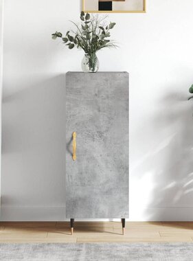 VidaXL Dressoir 34,5x34x90 cm bewerkt hout betongrijs