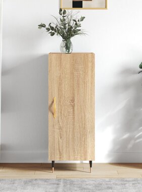 VidaXL Dressoir 34,5x34x90 cm bewerkt hout sonoma eiken