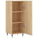 VidaXL Dressoir 34,5x34x90 cm bewerkt hout sonoma eiken