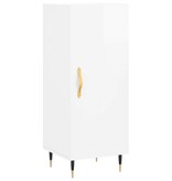 VidaXL Dressoir 34,5x34x90 cm bewerkt hout hoogglans wit