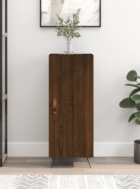 VidaXL Dressoir 34,5x34x90 cm bewerkt hout bruineikenkleurig