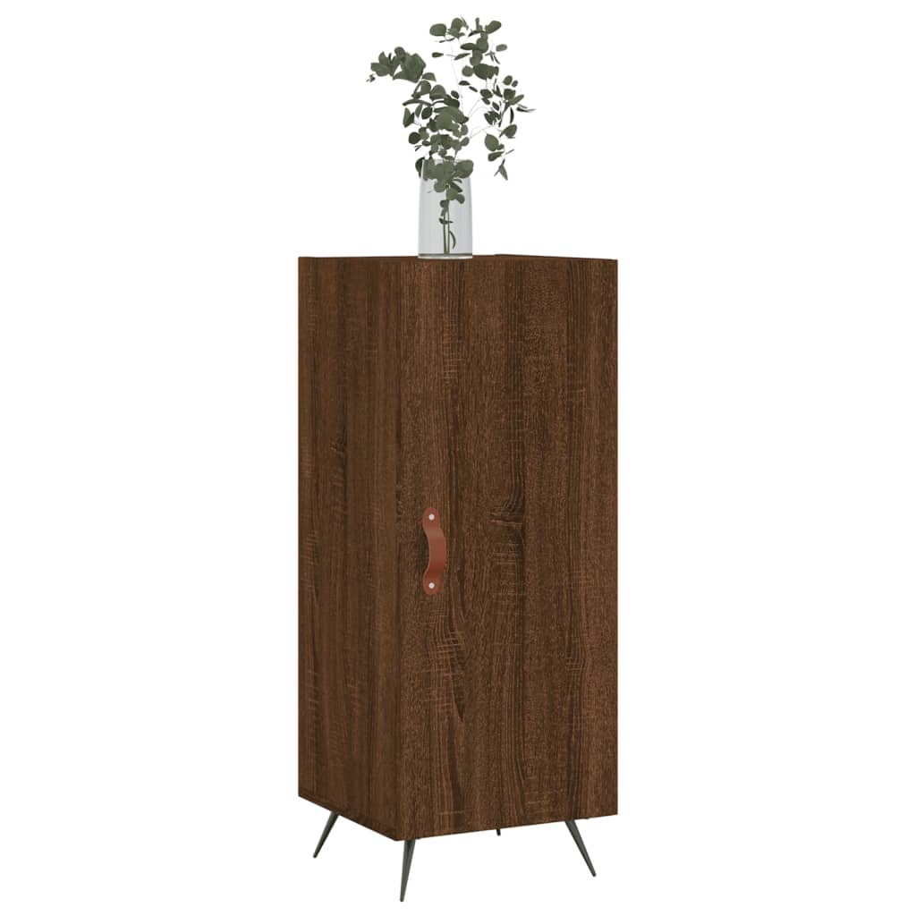 VidaXL Dressoir 34,5x34x90 cm bewerkt hout bruineikenkleurig
