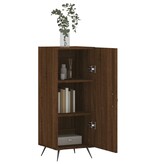 VidaXL Dressoir 34,5x34x90 cm bewerkt hout bruineikenkleurig