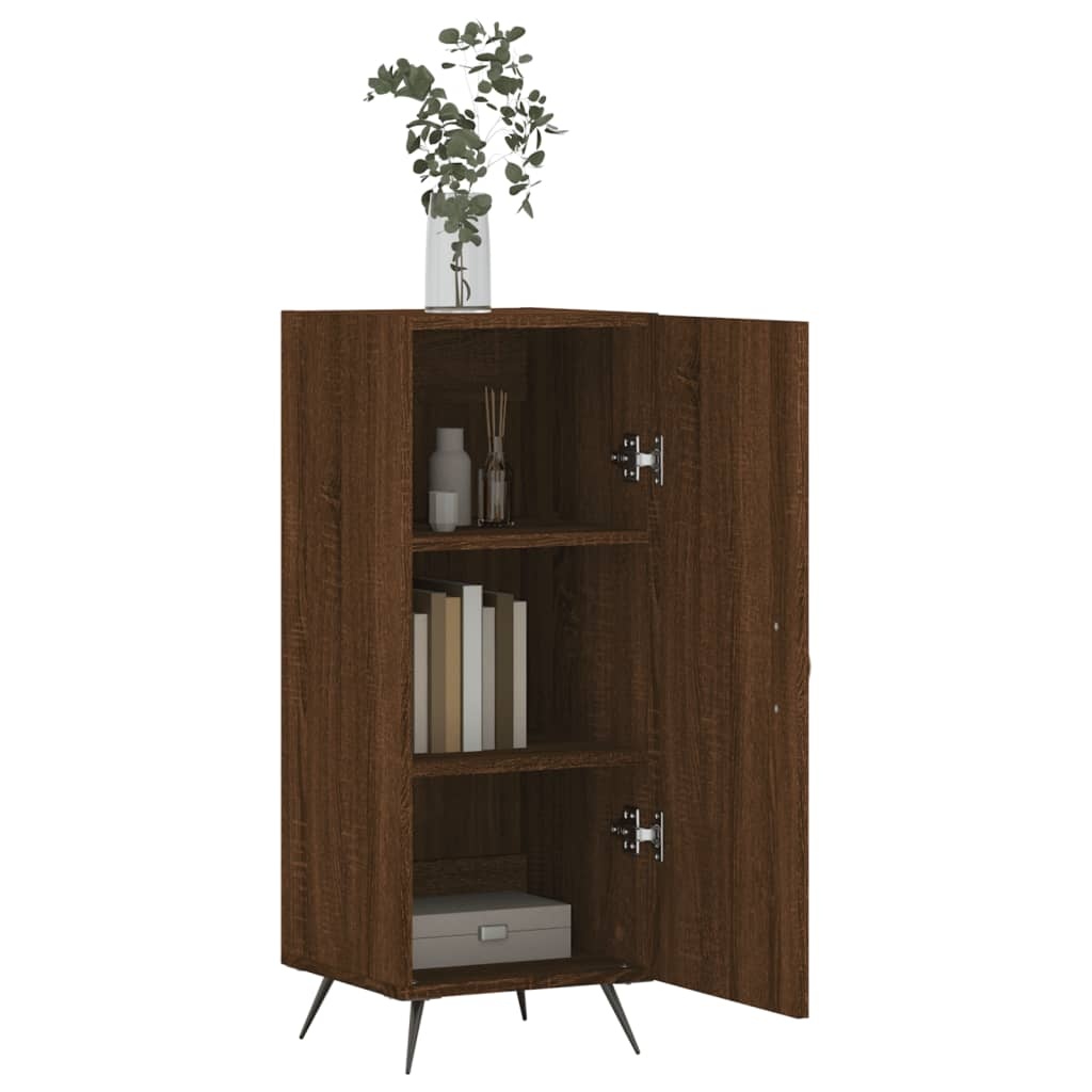 VidaXL Dressoir 34,5x34x90 cm bewerkt hout bruineikenkleurig