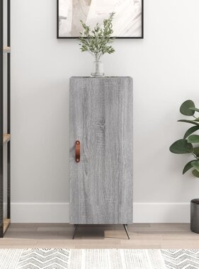 VidaXL Dressoir 34,5x34x90 cm bewerkt hout grijs sonoma eikenkleurig