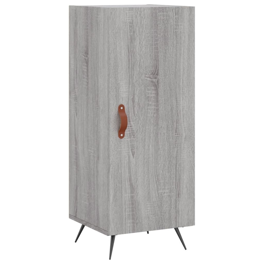 VidaXL Dressoir 34,5x34x90 cm bewerkt hout grijs sonoma eikenkleurig