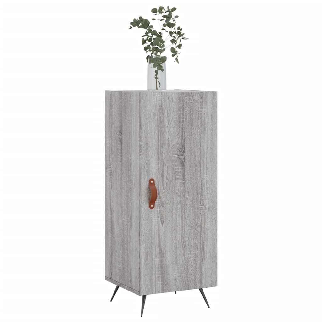 VidaXL Dressoir 34,5x34x90 cm bewerkt hout grijs sonoma eikenkleurig