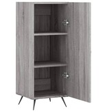 VidaXL Dressoir 34,5x34x90 cm bewerkt hout grijs sonoma eikenkleurig