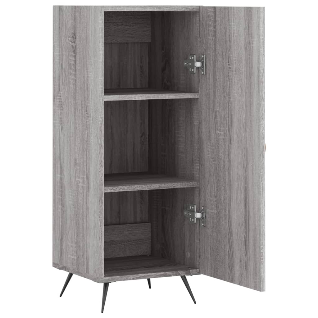VidaXL Dressoir 34,5x34x90 cm bewerkt hout grijs sonoma eikenkleurig