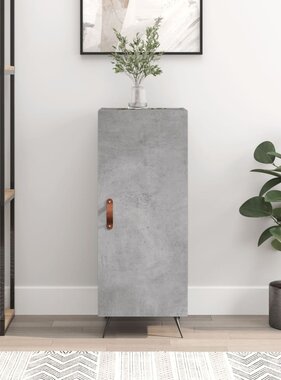 VidaXL Dressoir 34,5x34x90 cm bewerkt hout betongrijs