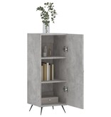 VidaXL Dressoir 34,5x34x90 cm bewerkt hout betongrijs
