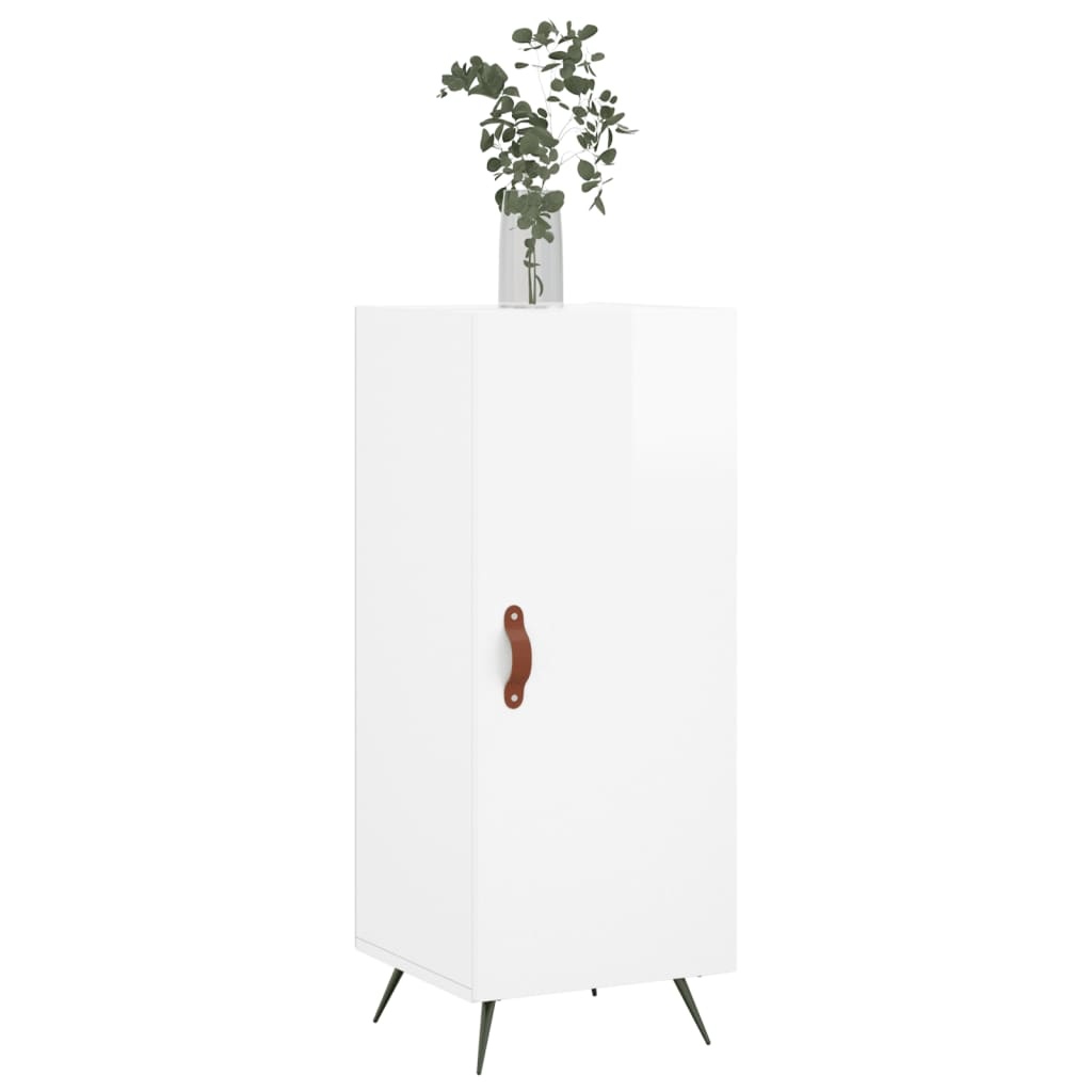 VidaXL Dressoir 34,5x34x90 cm bewerkt hout hoogglans wit