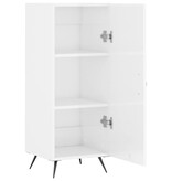 VidaXL Dressoir 34,5x34x90 cm bewerkt hout hoogglans wit