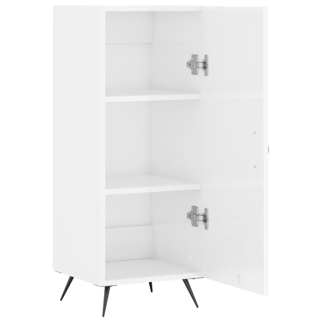 VidaXL Dressoir 34,5x34x90 cm bewerkt hout hoogglans wit