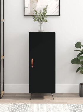 VidaXL Dressoir 34,5x34x90 cm bewerkt hout zwart