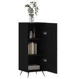 VidaXL Dressoir 34,5x34x90 cm bewerkt hout zwart