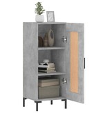 VidaXL Dressoir 34,5x34x90 cm bewerkt hout betongrijs