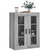 VidaXL Wandkast 69,5x34x90 cm grijs sonoma eikenkleurig