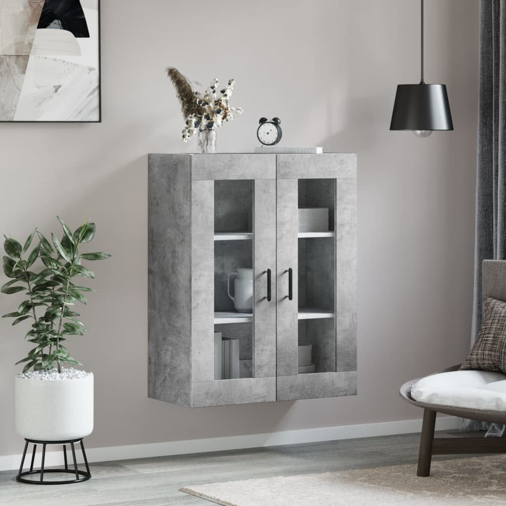 VidaXL Wandkast 69,5x34x90 cm betongrijs