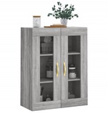 VidaXL Wandkast 69,5x34x90 cm grijs sonoma eikenkleurig